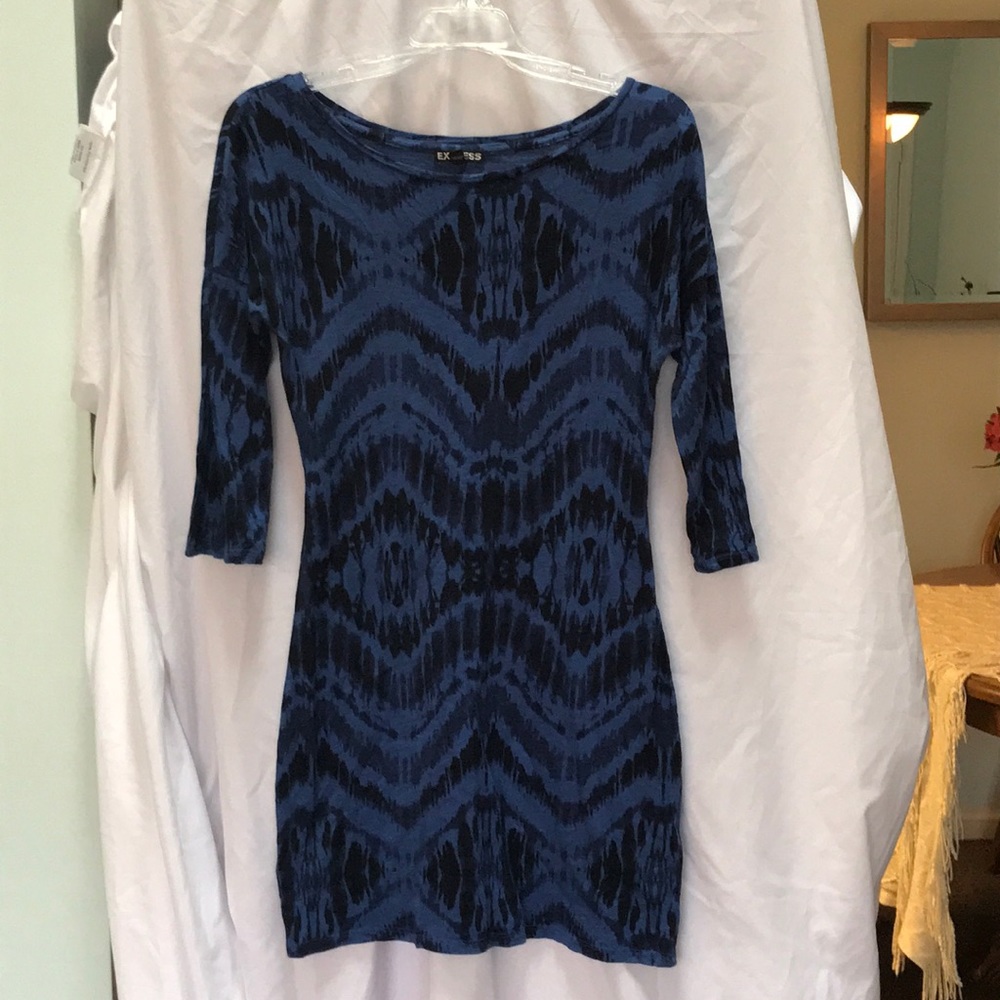 Blue Tie Dye Express Dress